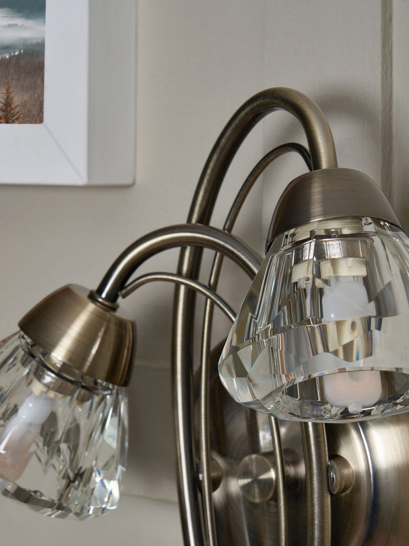 BHS Brass Marianne wall light, imported from the UK