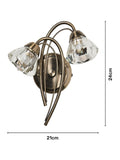 BHS Brass Marianne wall light, imported from the UK
