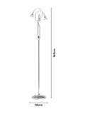 BHS Silver Marianne floor lamp with cut glass shades - British product