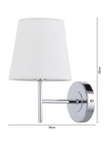 BHS Chrome Mira Wall Light with off-white shade - British product