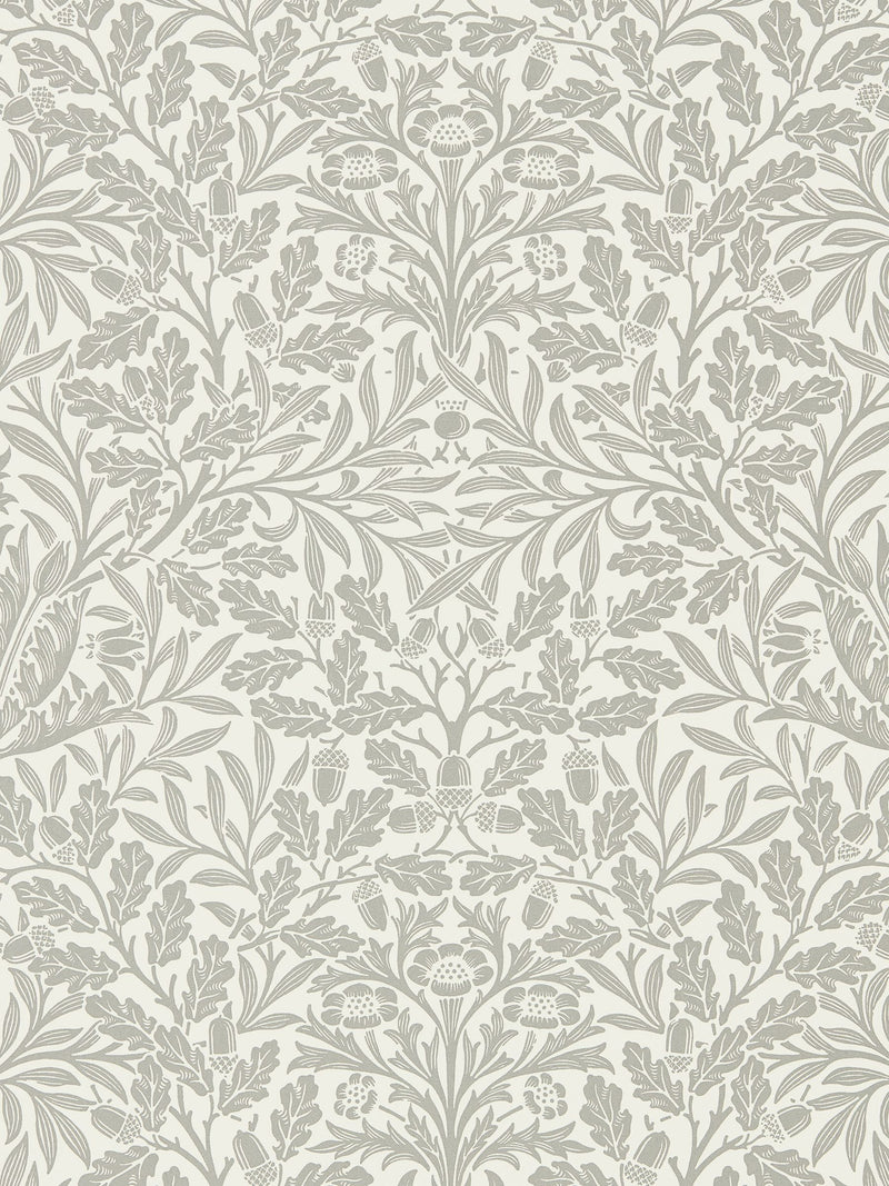 Morris & Co. Grey Pure Acorn wallpaper 10.05M (British brand)