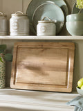 Natural Bronx butcher's block chopping board 39.5cm x 29.5cm x 4cm, imported from the UK