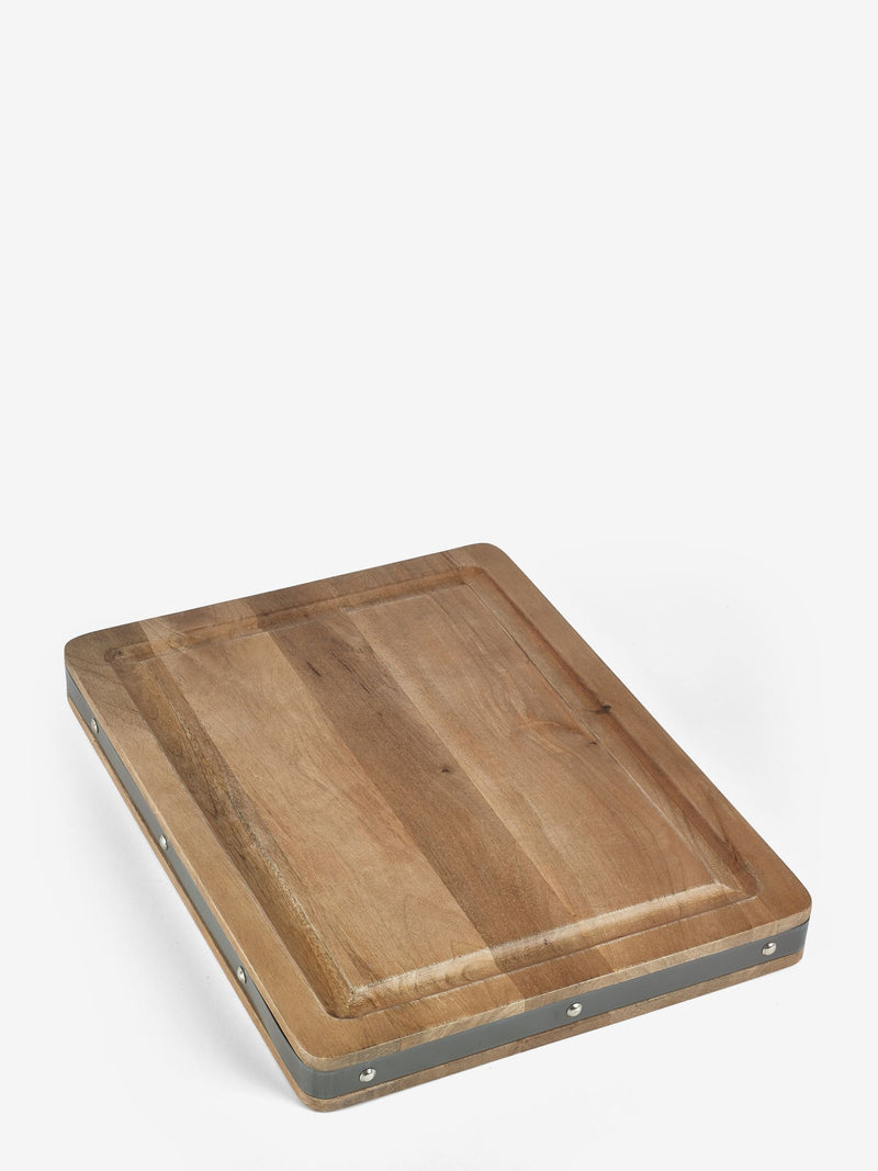 Natural Bronx butcher's block chopping board 39.5cm x 29.5cm x 4cm, imported from the UK