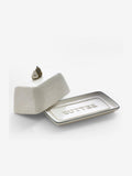 White pear butter dish 18.5cm height (British brand)