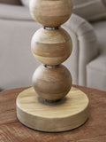 Natural Palmer wooden table lamp, imported from the UK