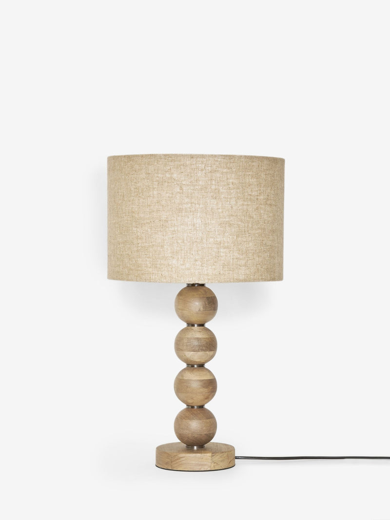 Natural Palmer wooden table lamp, imported from the UK
