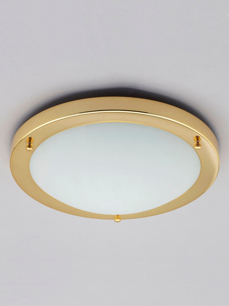 BHS Brass Delphi large flush bathroom ceiling light - British product