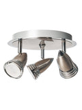 BHS Silver 3 Light Spotlight Ceiling Light (British brand)