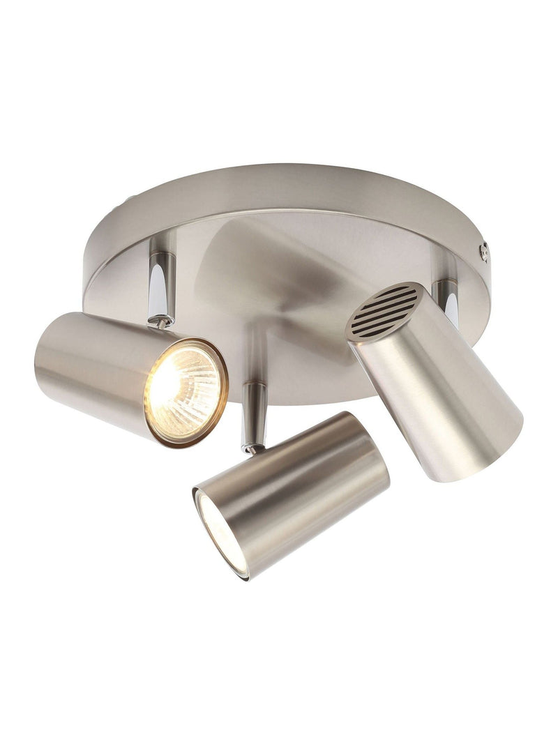 BHS Silver Harvey 3-light flush spotlight ceiling light, imported from the UK