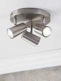 BHS Silver Harvey 3-light flush spotlight ceiling light, imported from the UK