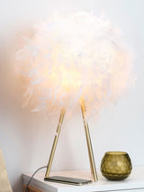 Next BHS Brass Plume Tripod Table Lamp 48cm- Buy online at McGrocer