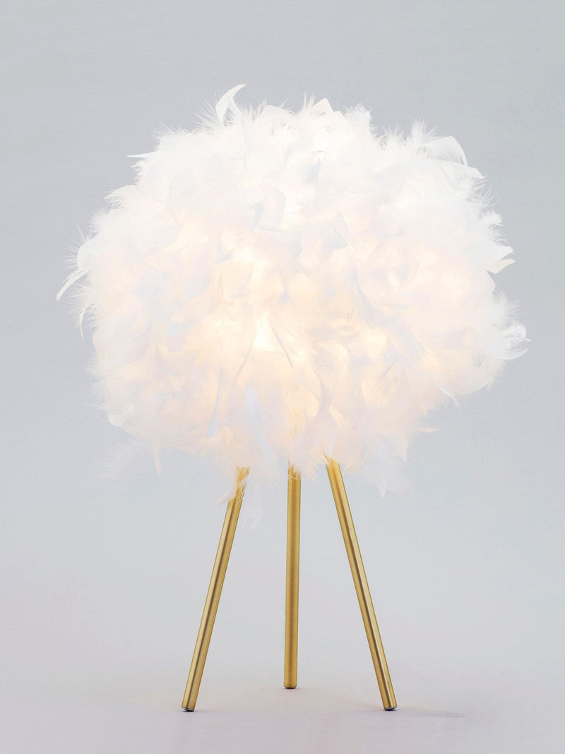 BHS Brass Plume tripod table lamp imported from the UK