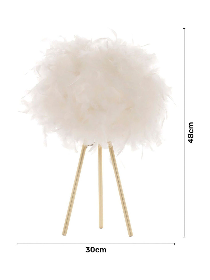 BHS Brass Plume tripod table lamp imported from the UK