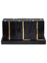 Next Fifty Five South Black Odell Tea Coffee Sugar Canister Set with Tray- Buy online at McGrocer