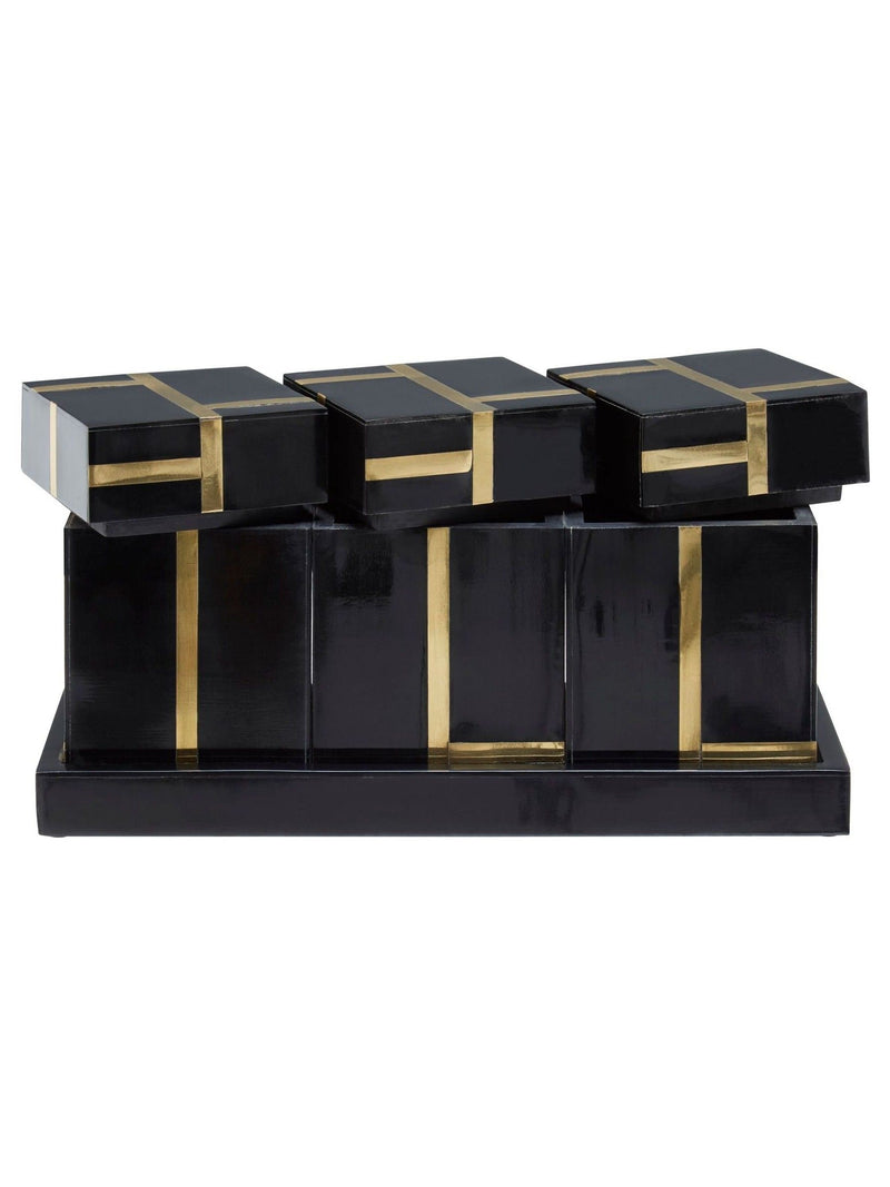 Fifty Five South Black Odell canister set - British product