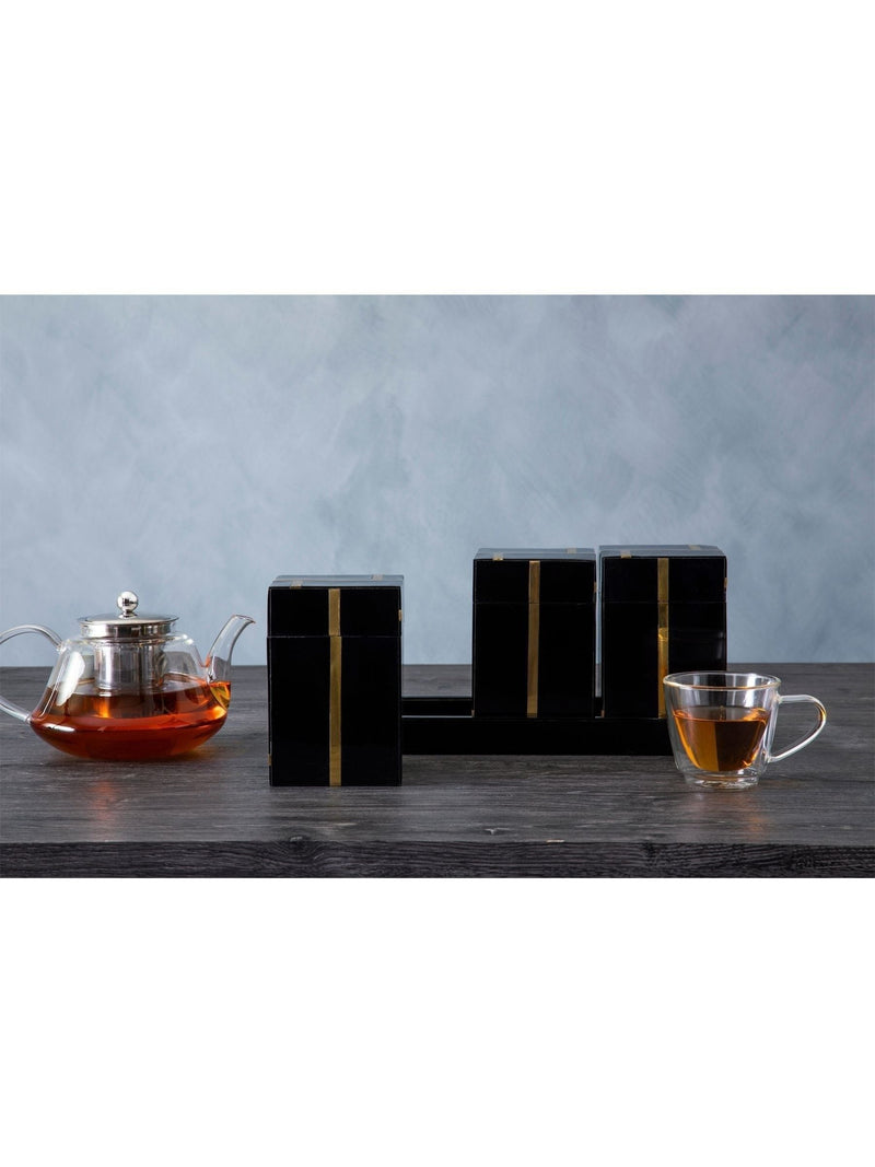 Fifty Five South Black Odell canister set - British product