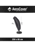 Aerocover grey free arm parasol cover 250x85cm, UK version