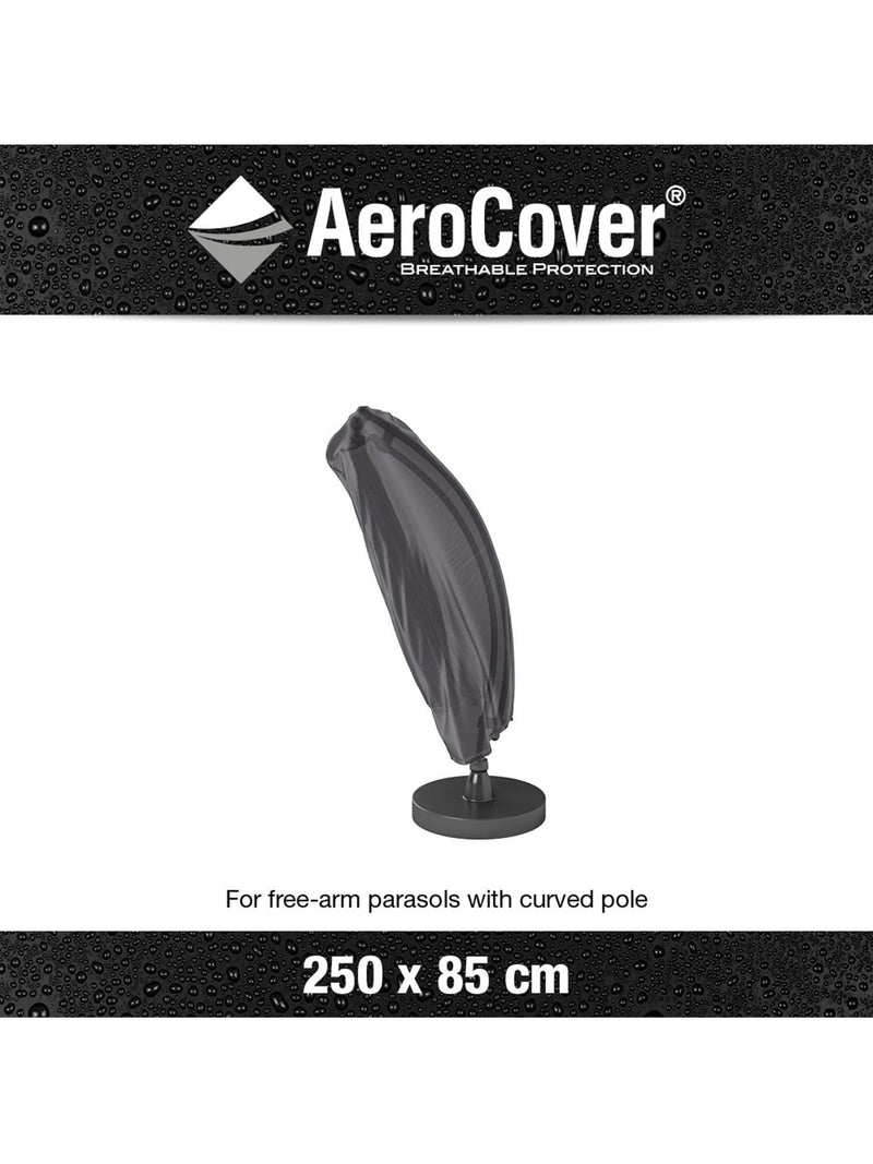 Aerocover grey free arm parasol cover 250x85cm, UK version