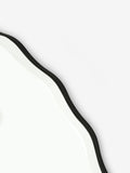 Clear scalloped round wall mirror 60x60cm - British product