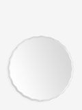 Clear scalloped round wall mirror 60x60cm - British product