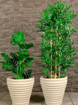 Next Charles Bentley Natural Moroccan Round Stone Garden Planters Pair- Buy online at McGrocer