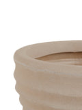 Charles Bentley Moroccan round stone garden planters pair, imported from the UK