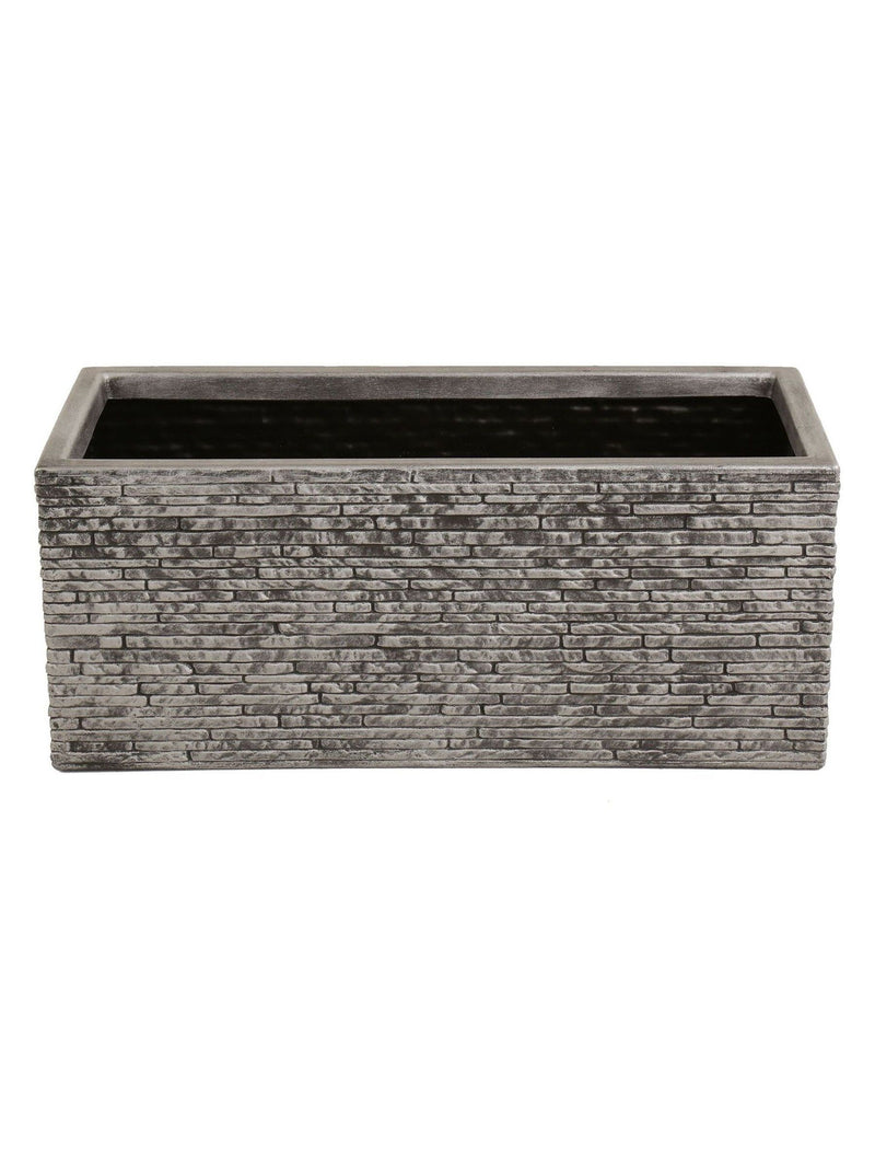 Charles Bentley grey slate effect trough planter 60cm, UK version