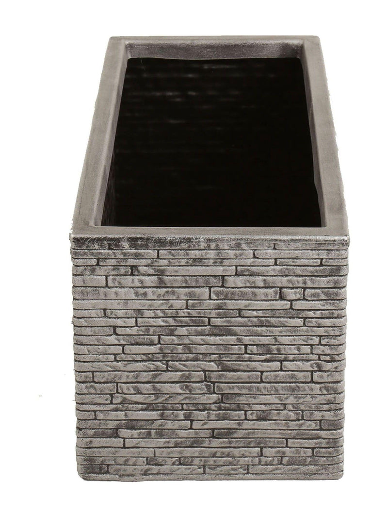 Charles Bentley grey slate effect trough planter 60cm, UK version