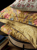 Morris & Co. saffron yellow quilted cotton throw 265x260cm - British product