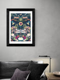 East End Prints Blue Garden Treasures Print by Becca Who