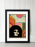 East End Prints Orange Wonderwall framed art print - British product