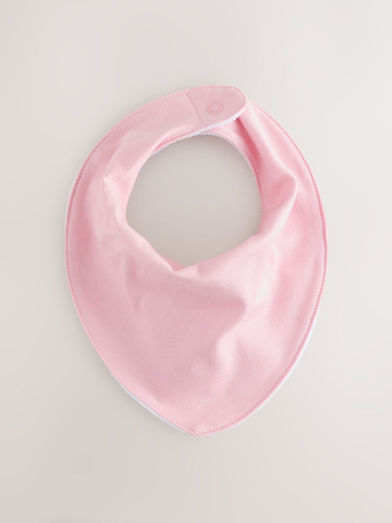 Pink baby dribble bibs 5 pack (British brand)