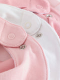 Pink baby dribble bibs 5 pack (British brand)