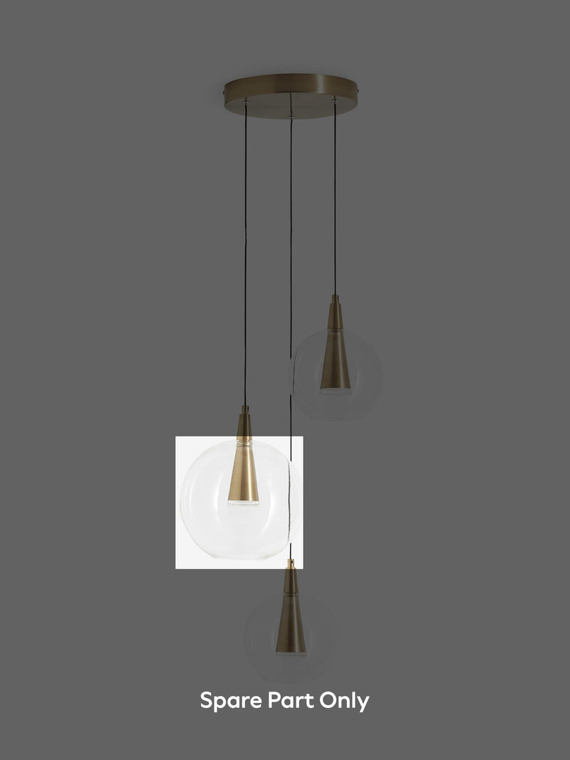 Elara clear glass shade large spare part (British brand)
