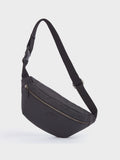 Osprey London Grantham bumbag in black waxed canvas and leather, imported from the UK