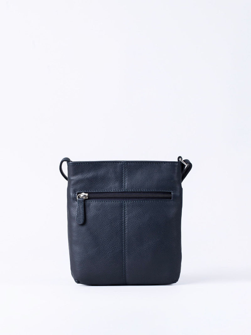 Lakeland Leather women's Navy Lowther cross-body bag (British brand)