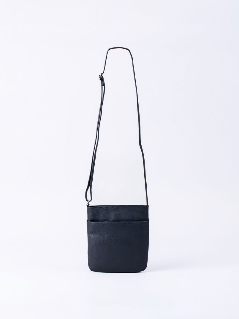 Lakeland Leather women's Navy Lowther cross-body bag (British brand)