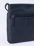 Lakeland Leather women's Navy Lowther cross-body bag (British brand)