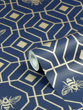 Furn Sark Demoiselle geometric foiled wallpaper, UK version
