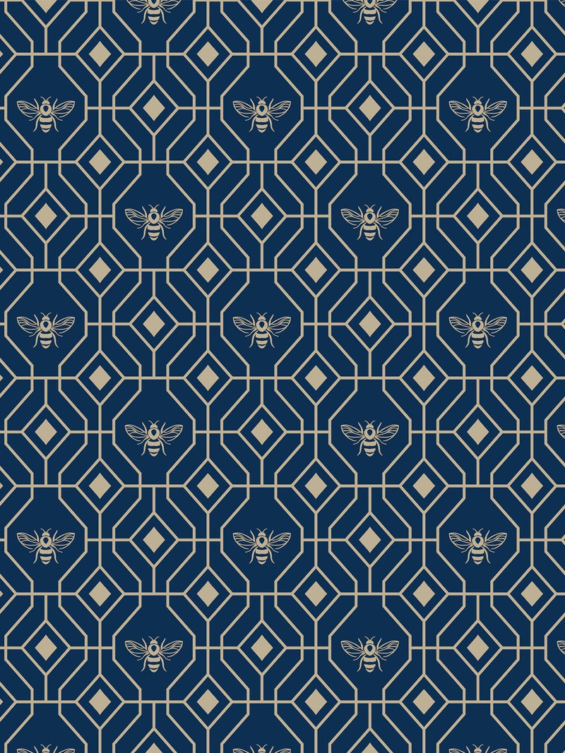 Furn Sark Demoiselle geometric foiled wallpaper, UK version