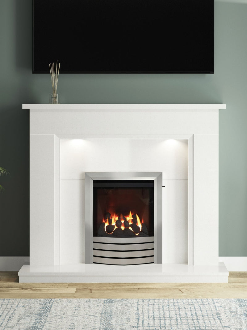 Be Modern white marble fireplace surround 52-inch, UK version