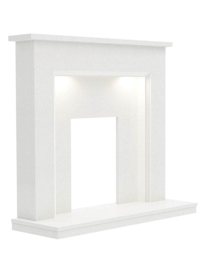 Be Modern white marble fireplace surround 52-inch, UK version