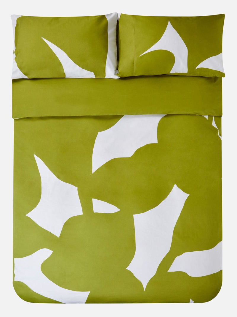 Jasper Conran London Spinach Green Floral Leaf duvet cover, UK version