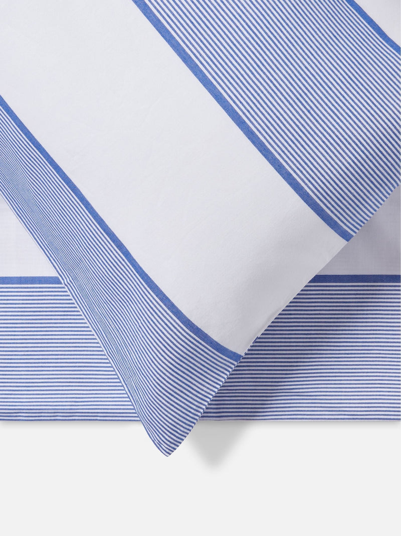 Jasper Conran London blue woven pinstripe double duvet set, UK version
