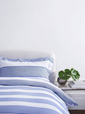 Jasper Conran London blue woven pinstripe double duvet set, UK version