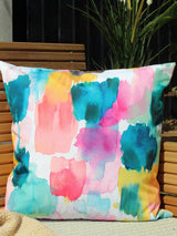 Next Evans Lichfield Ochre Yellow Watercolour Outdoor Cushion- Buy online at McGrocer