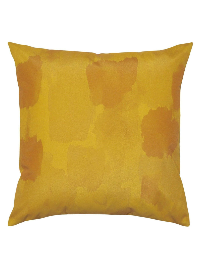 Evans Lichfield ochre yellow watercolour outdoor cushion - British product