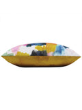 Evans Lichfield ochre yellow watercolour outdoor cushion - British product