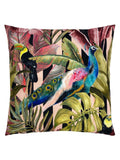 Evans Lichfield outdoor cushion with toucan and peacock print 43x43 - British product