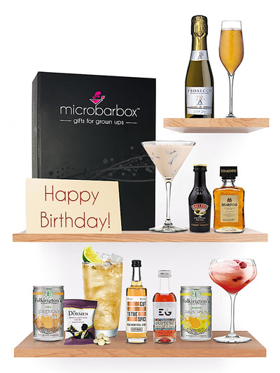 MicroBarBox Bursdags-cocktailsett Alkoholgavesett